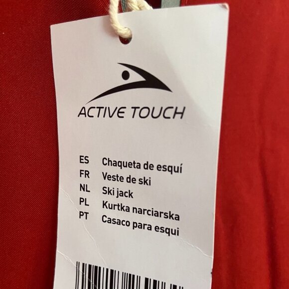 NWT Red & Gray Colorblock Zip-Up Jacket – Hooded Windbreaker w/ Pockets - Picture 4 of 8